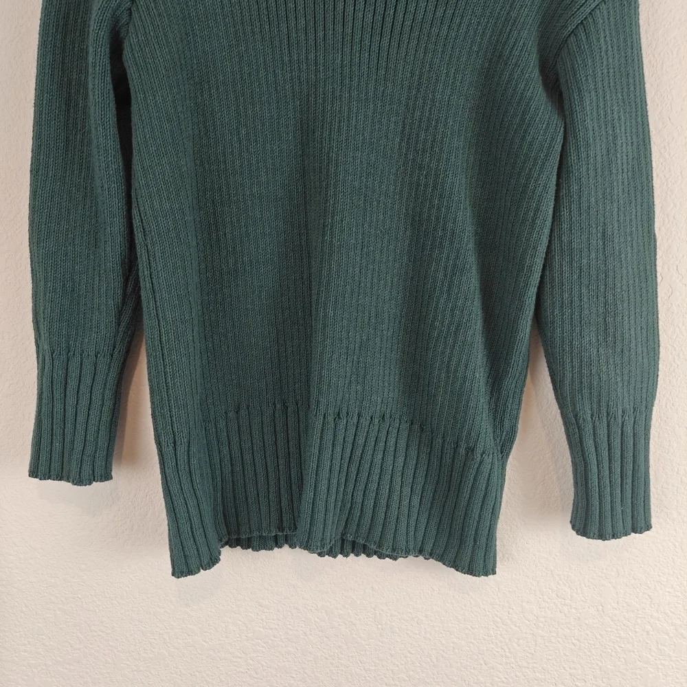 Free People Beach Trez Mock Neck Sweater Short Knit Set Oversized Green Size XS